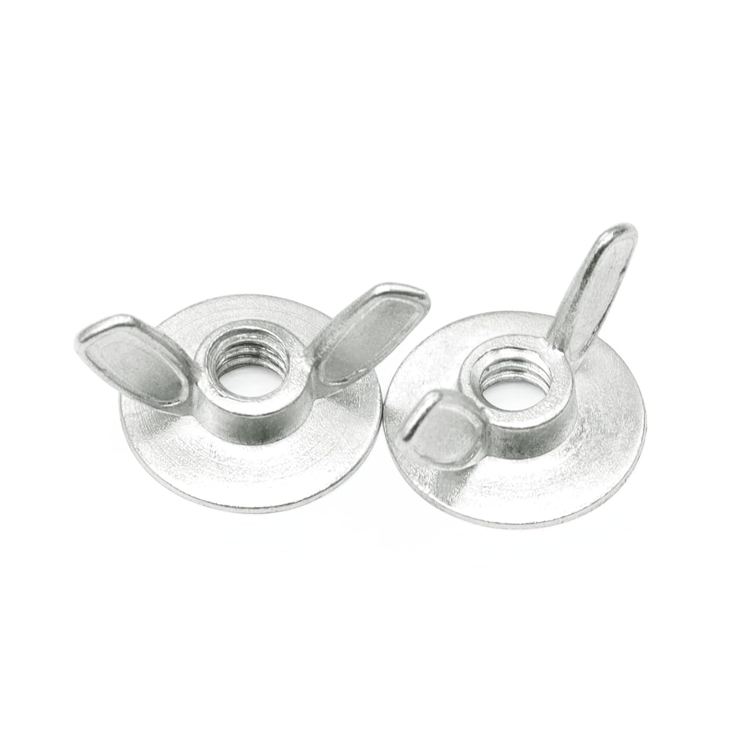 Xadnitu 50 Pieces 1/4''-20 Washered Wing Nut, Zinc Plated Hurricane Hardware Butterfly Nuts with Washer for Fasteners, Silver - Image 4