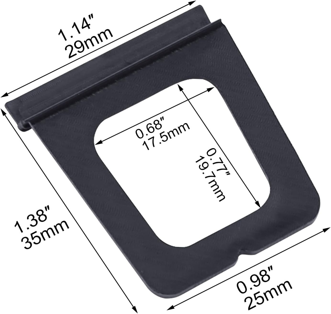 Xadnitu 30 Pieces Plastic Window Screen Pull Tabs, Screens Lift Hollow Tabs Installed in Flat Spline Channel for Screen Frame Replacement, Black - Image 4