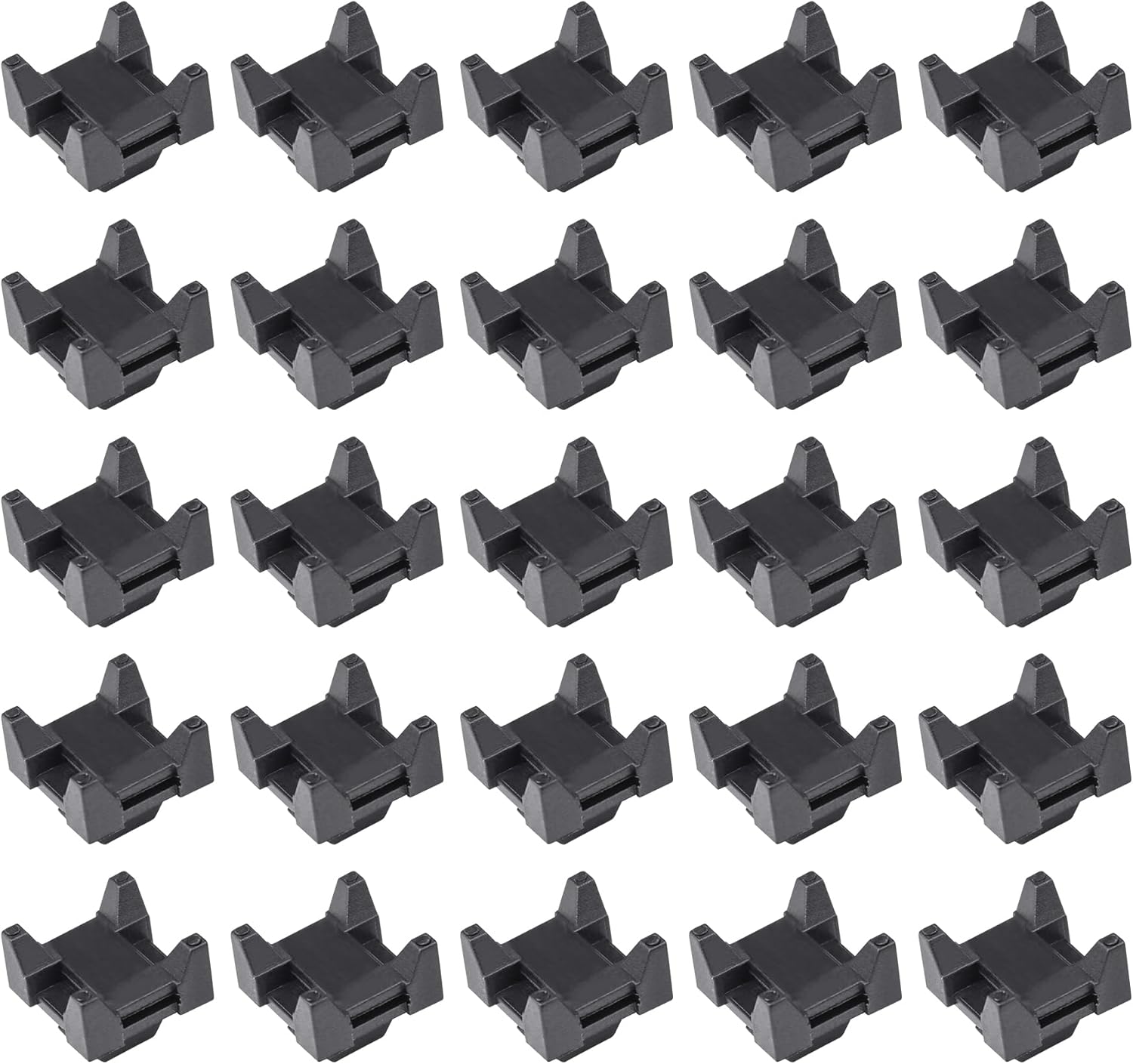 Xadnitu 25 Pieces Plastic Cable Zip Tie Mounting Blocks, Drop-In Base Mounts for 15 or 40 Series Aluminum T-Slot Extruded Profiles Wire Management - Image 6