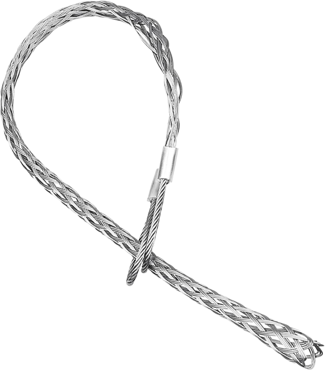 Xadnitu Cable Pulling Grip for 37-50mm OD Electrical Wires, Stainless Steel Cable Puller Sock Mesh Lassos with Rope Loop for Heavy Duty or Flexible Cords - Image 1