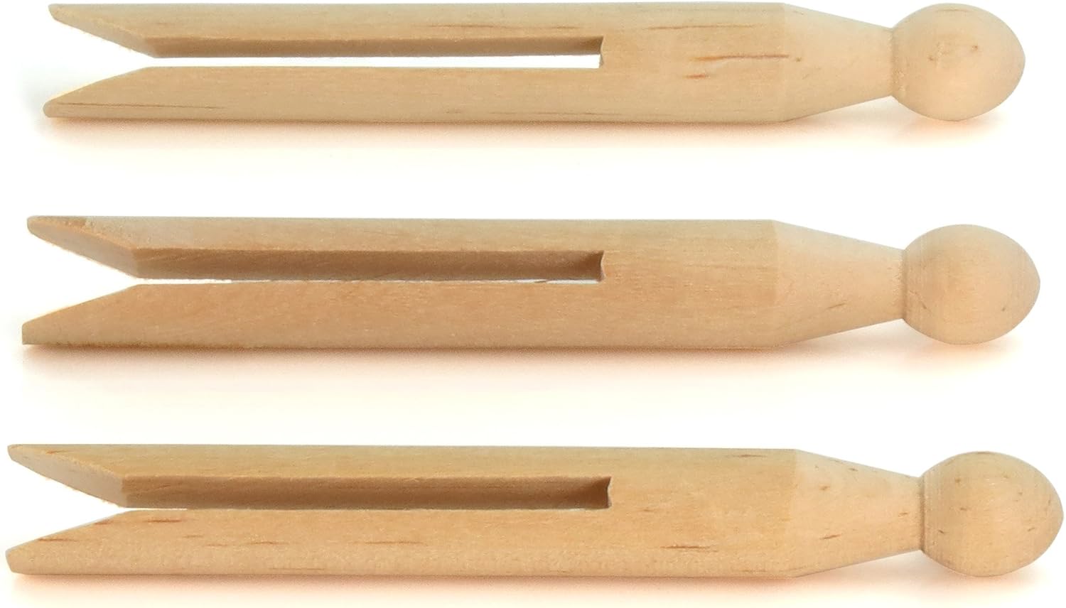 HANGERWORLD Round Wooden Clothespins for Crafts and Laundry - 24 Pack, 4.3inch Long, Old Fashioned Traditional Heritage Dolly Clothes Pegs - Image 3