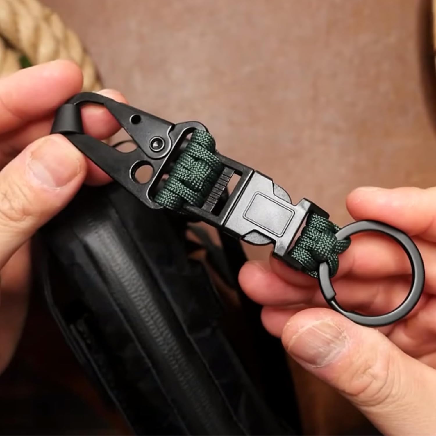 CooBigo 12 Sets Tactical Snap Hook 1-inch Car Keys Chain Clip Heavy Duty Keychain Attachments for Paracord Bracelets Necklaces Molle Bags Accessories - Image 4
