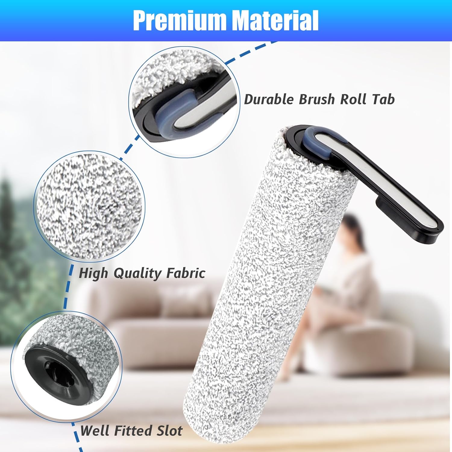 【NOT Universal】【S5/S5 Pro Only】 Replacement Brush Rollers for Tineco Floor ONE S5/S5 PRO Cordless Wet Dry Vacuum Cleaner 【NOT for S5combo & Nor Other Models】 - Image 3