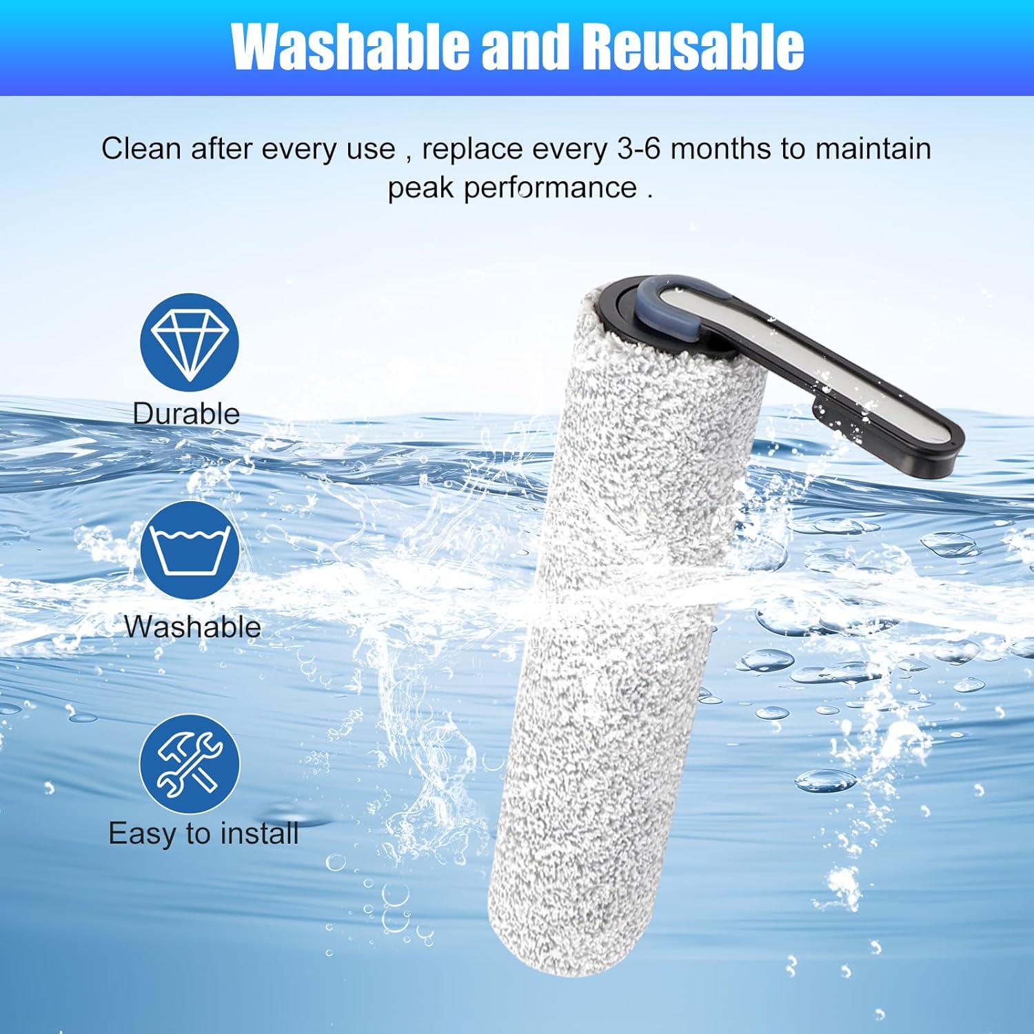 【NOT Universal】【S5/S5 Pro Only】 Replacement Brush Rollers for Tineco Floor ONE S5/S5 PRO Cordless Wet Dry Vacuum Cleaner 【NOT for S5combo & Nor Other Models】 - Image 4