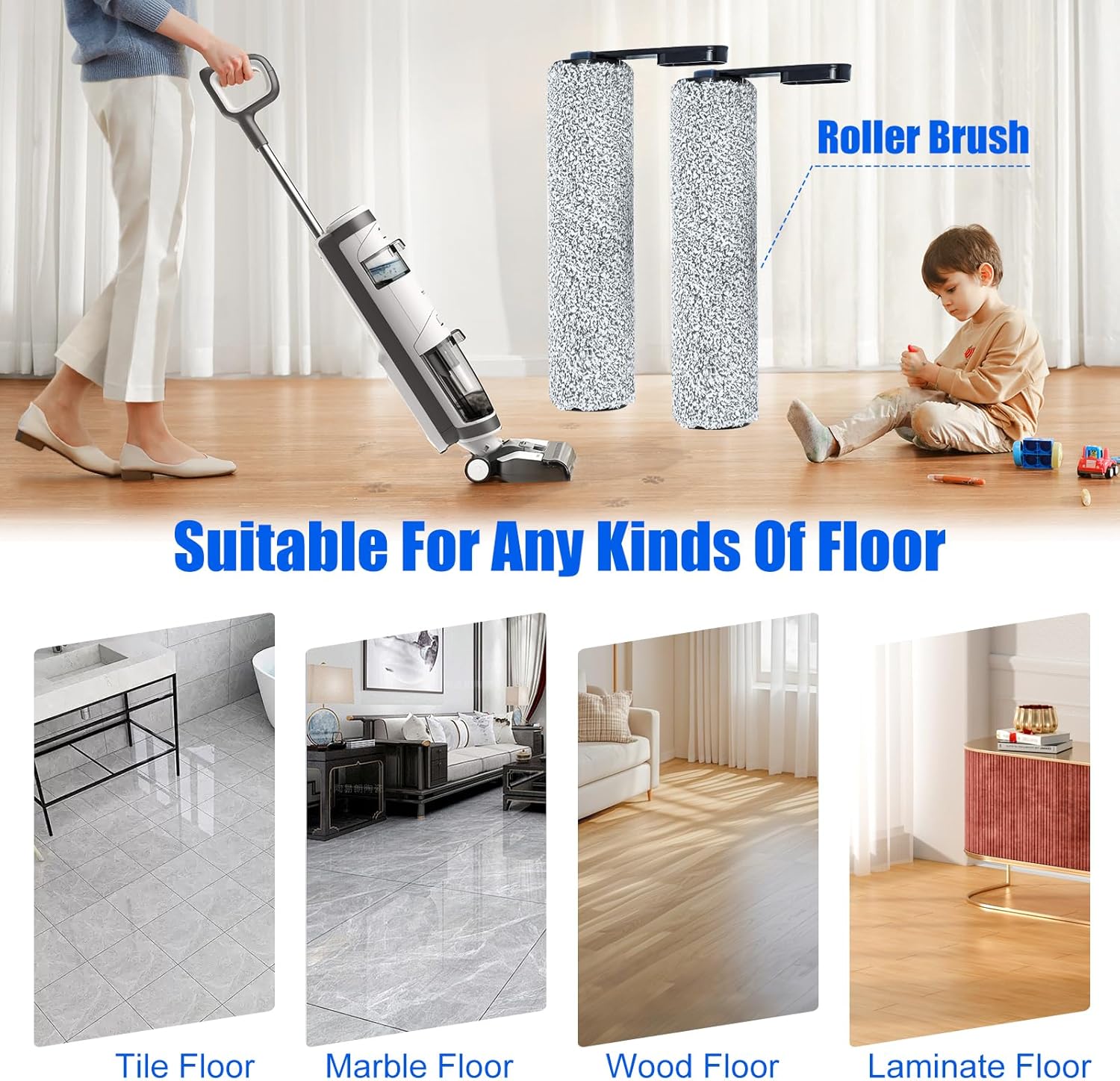 【NOT Universal】【S5/S5 Pro Only】 Replacement Brush Rollers for Tineco Floor ONE S5/S5 PRO Cordless Wet Dry Vacuum Cleaner 【NOT for S5combo & Nor Other Models】 - Image 7
