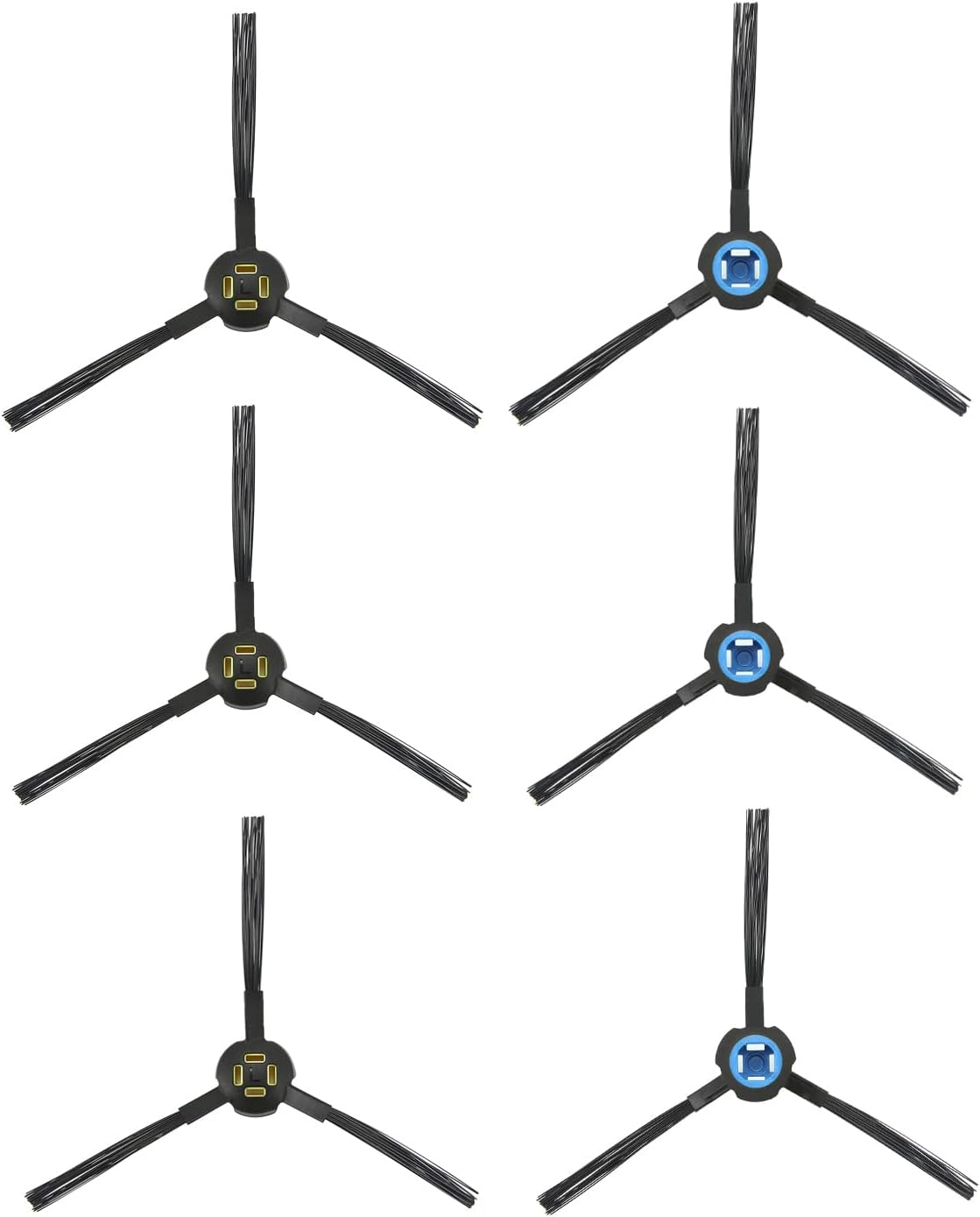 6pcs Replacement Side Brushes for Ilife V8 V80 V8S X800 X785 X750 A9S A7 Robot Vacuum Cleaner Accessories 3pairs Left&Right Blue&Yellow - Image 1
