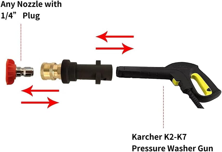 High Pressure Washer Gun Adapter 1/4