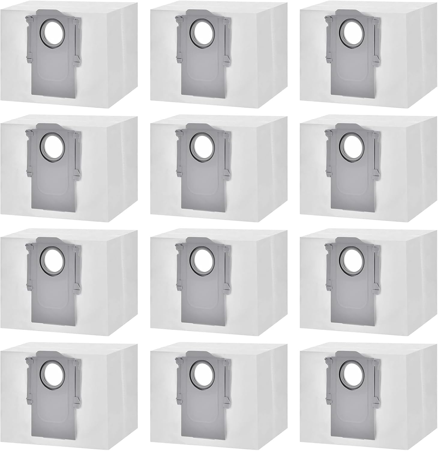 12 Pack Dust Bags for Roborock S8 Pro Ultra, S8+, Q7 Max+, Q8 Max+, Q5 Max+, Q5+, Q5 Pro+, Q7, Q7+, Q7 Max+, S7 MaxV Ultra,S7 Max Ultra Vacuum Cleaner Replacement Disposable Dust Bags- 4L - Image 1