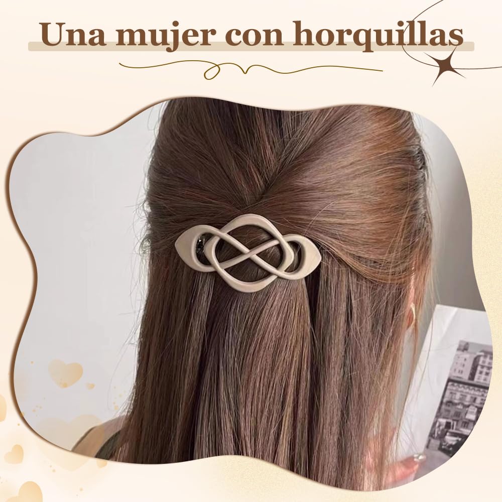 4 Pack Vintage French Barrette Hair Clips, 2026 New Hair Accessories for Women, Strong Hold No Slip Styling (Style A) - Image 5