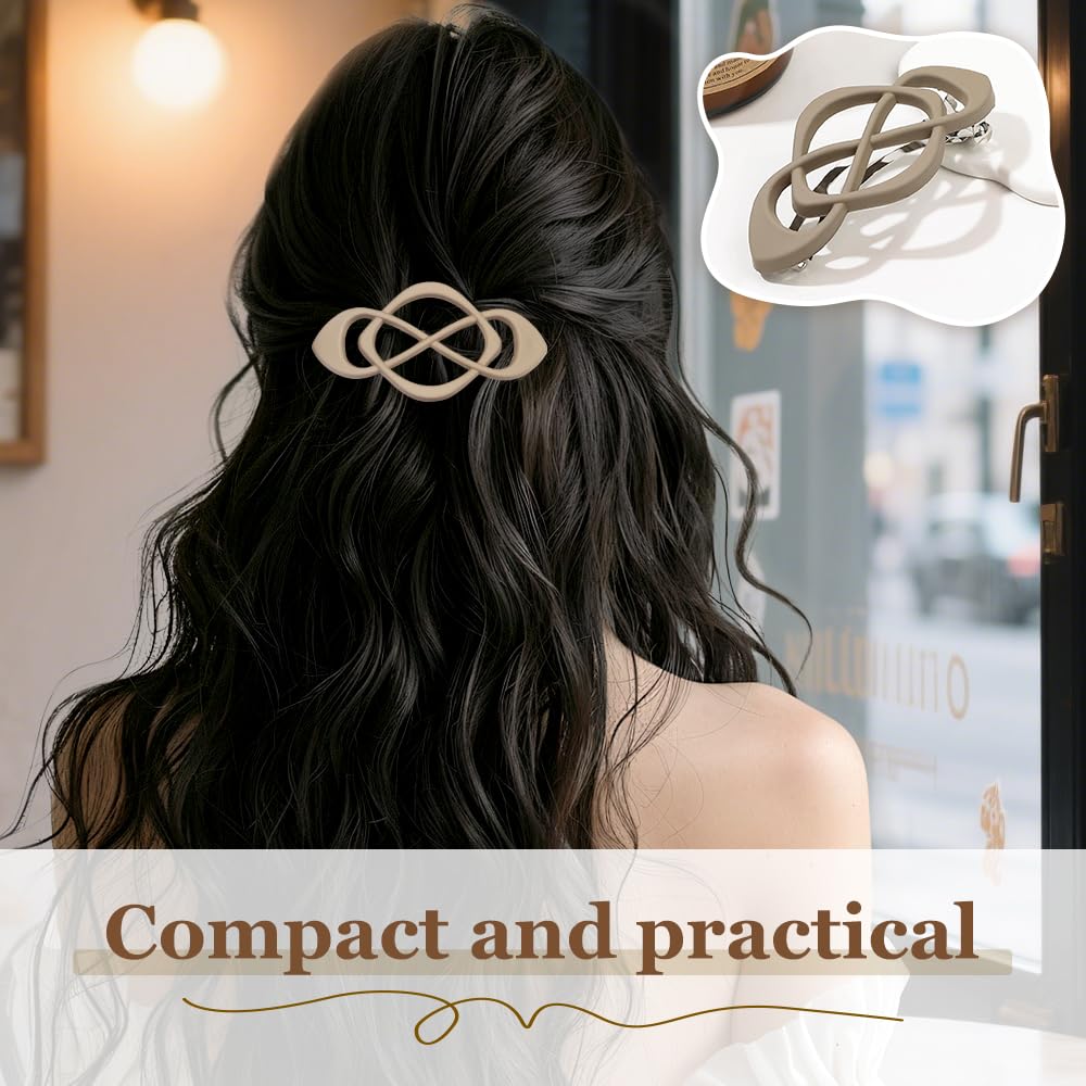 4 Pack Vintage French Barrette Hair Clips, 2026 New Hair Accessories for Women, Strong Hold No Slip Styling (Style A) - Image 7