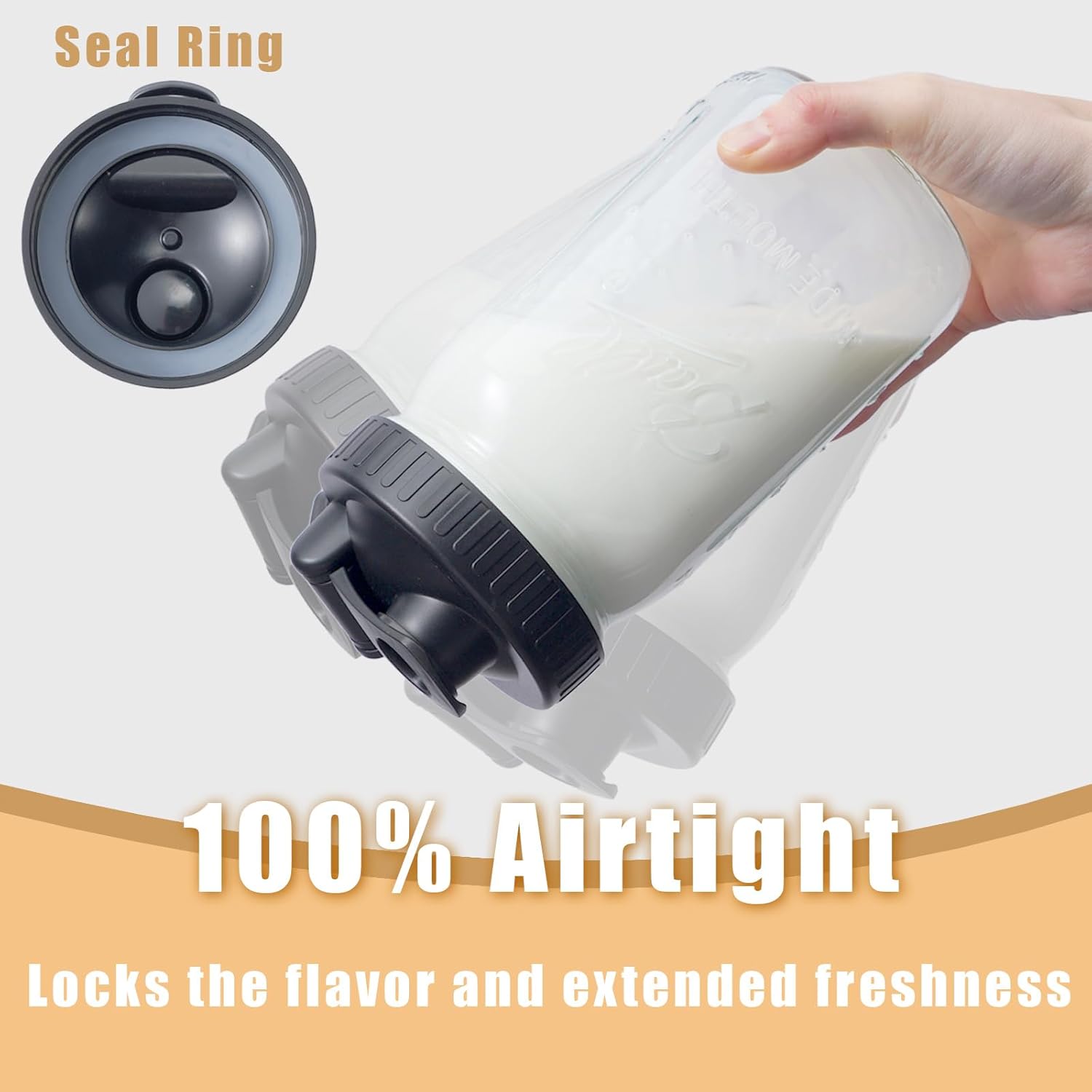 Pour Spout Lids for Ball Regular Mouth Mason Jars, Airtight Canning Jar Flip Cap Top Lid for Drinking, Salad, Dressing Pouring, Leak-Proof, Black Pack of 4 - Image 3