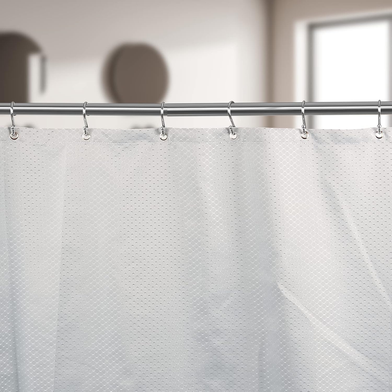 Metal Shower Curtain Hooks, Set of 12, Rt Proof Shower Curtain Hooks Rings, Durable S Shaped Hooks Hangers for Shower Curtains, Kitchen Utensils, Clothes, Towels (Chrome) - Image 7
