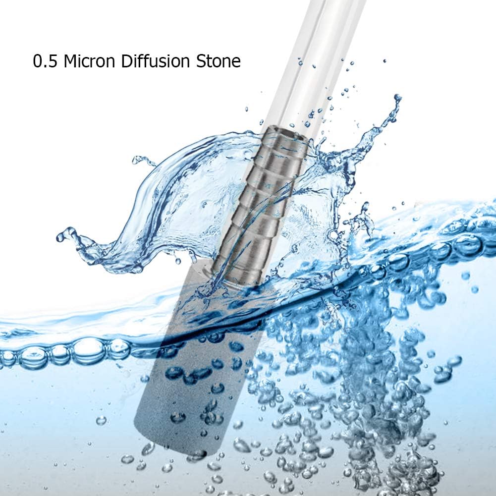 Stainless Steel Aeration Stone, 0.5 Micron Diffion Stone with 1/4