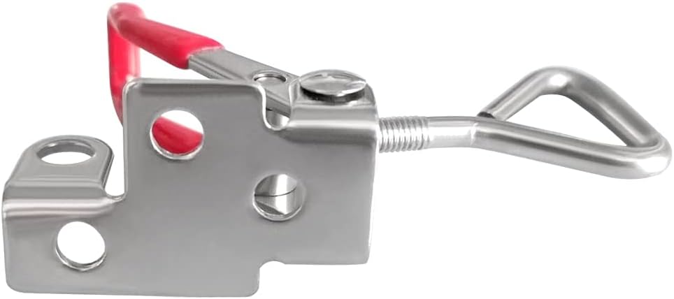 Toggle Latch Clamp 4001 with Lock Hole, 304 Stainless Steel Adjtable Heavy Duty Pull Hasp Latches For Smoker Cabinet Tool Box Case Trunk Door, 330Lbs Holding Capacity (2 Pack) - Image 7