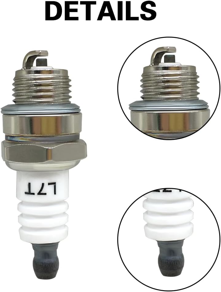 L7T Spark Plug with Chainsaw Scrench Wrench Tool, Replaces BPM7A BPMR7A RCJ6Y RCJ7Y BM6A CJ8 WSR5F for 33cc 43cc 47cc 49cc 52CC 2-Stroke Small Engine MS290 021 023 024 025 026 etc (2 Pc) - Image 3