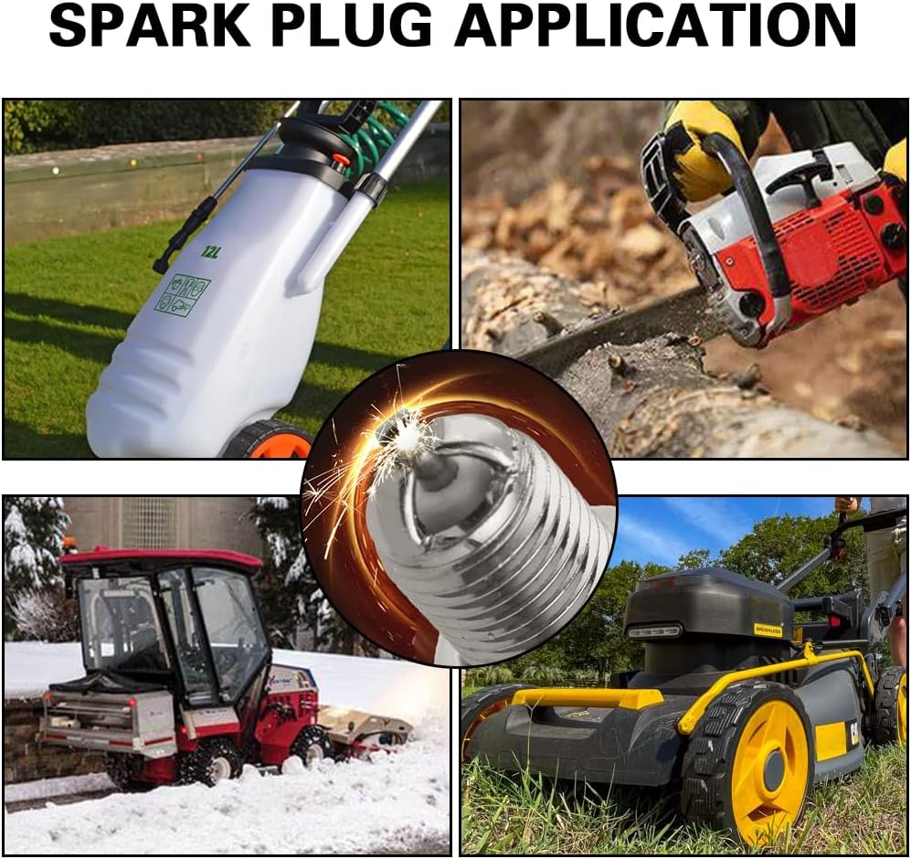 L7T Spark Plug with Chainsaw Scrench Wrench Tool, Replaces BPM7A BPMR7A RCJ6Y RCJ7Y BM6A CJ8 WSR5F for 33cc 43cc 47cc 49cc 52CC 2-Stroke Small Engine MS290 021 023 024 025 026 etc (2 Pc) - Image 4