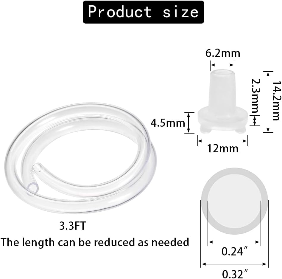 Replacement Silicone Tubing for Water Bottle Pump, High Temp Pure Silicone Hose Tube High Compatibility for Most Electric B Charging Automatic Drinking Water Pump-4 Pack - Image 2