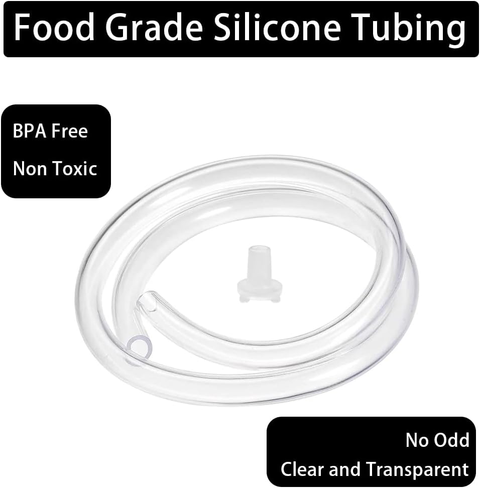 Replacement Silicone Tubing for Water Bottle Pump, High Temp Pure Silicone Hose Tube High Compatibility for Most Electric B Charging Automatic Drinking Water Pump-4 Pack - Image 3