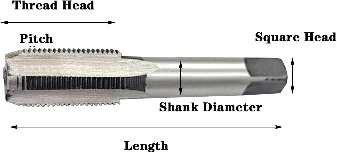 M10 X 1.5 Metric Hand Tap,1 Pair Threading Hand Tap Alloy Tool Steel Right Hand - Image 3