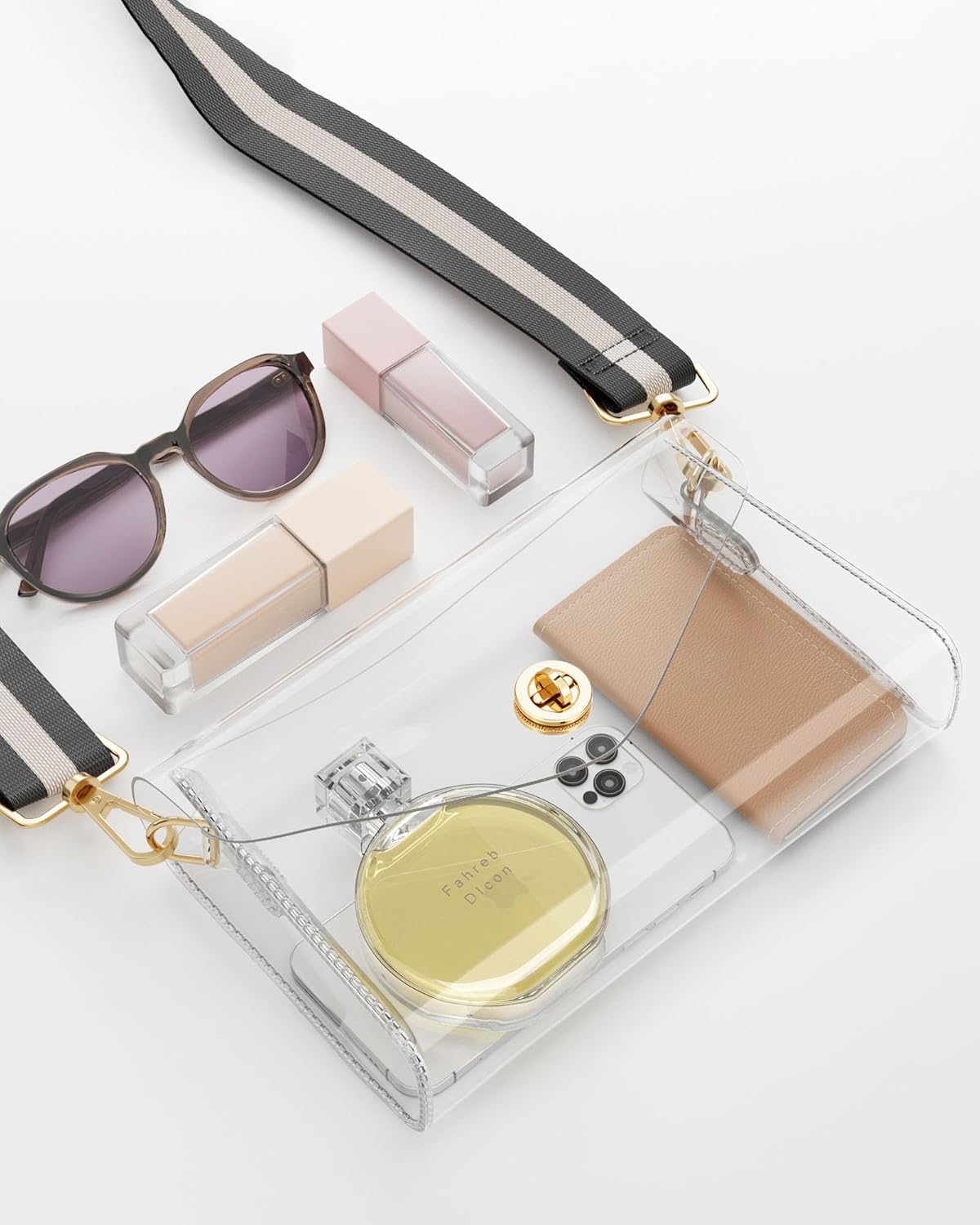 Clear Purse for Women, Clear Bag for Stadium Events, Crossbody Bag Stadium Approved for Sports Concerts Outfits - Image 5