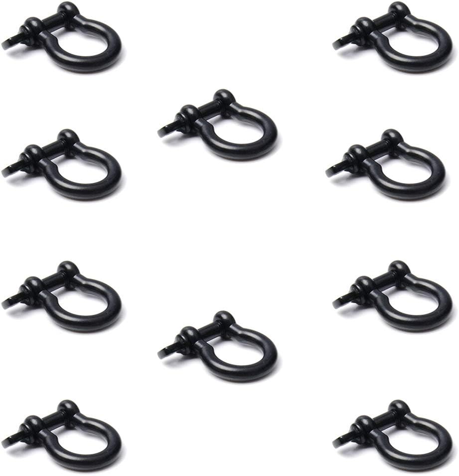 CooBigo Metal Silver Bow Shackle for Emergency Survival Paracord Bracelet Parachute - Image 1