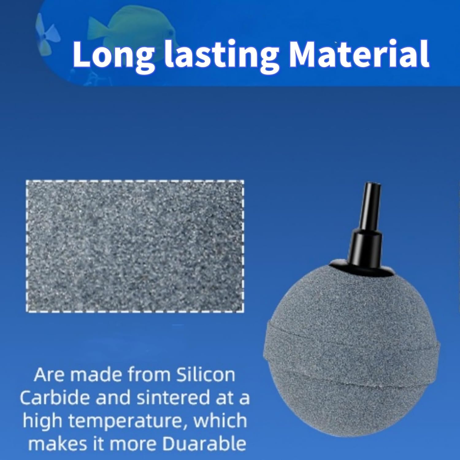 Air Stones for Ponds 2 Inch, Long Lasting Aerator Oxygen Differ, Air Pump Accessories for Aquariums, Fish Tanks, Hydroponics and DWC Reservoirs 4 Pack - Image 3