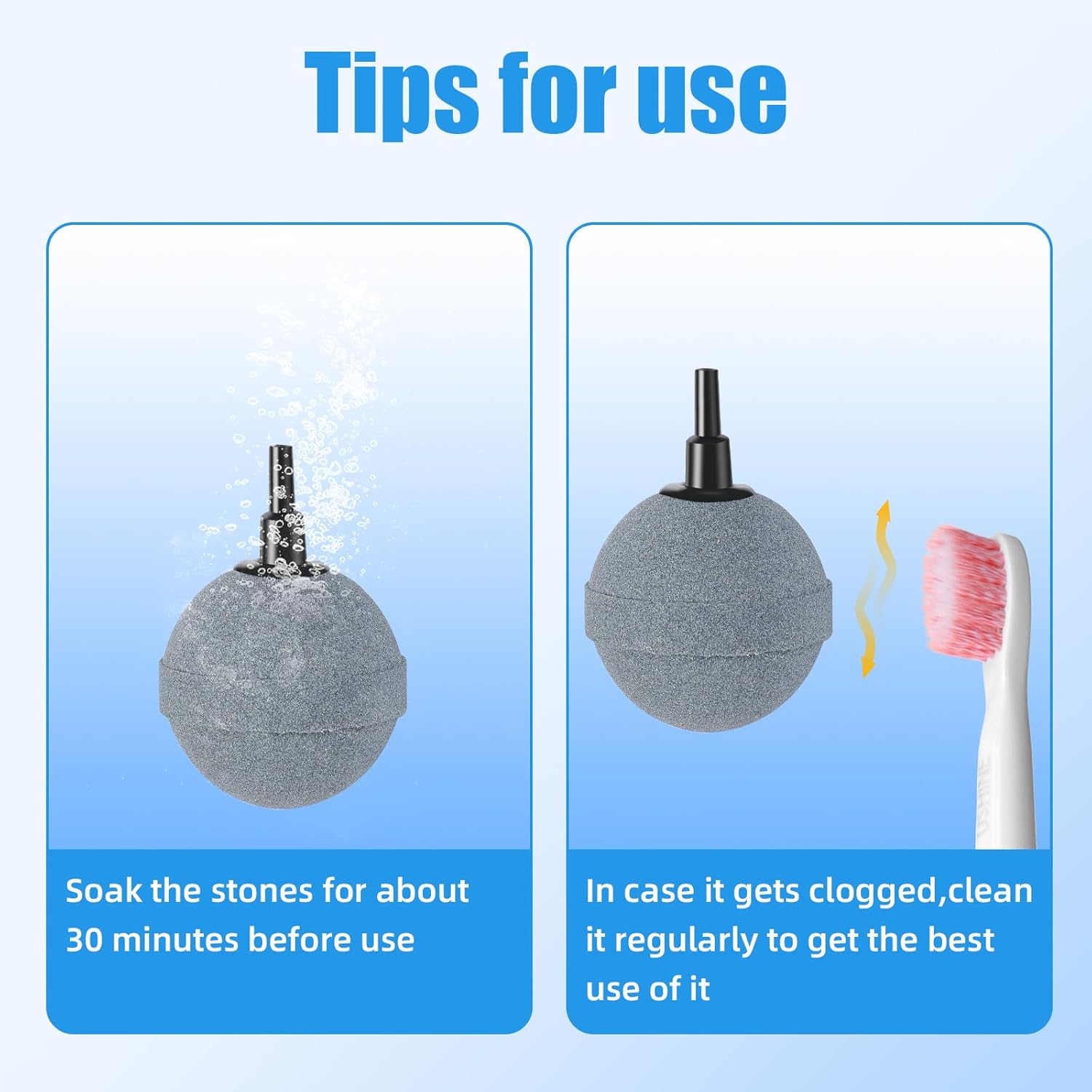 Air Stones for Ponds 2 Inch, Long Lasting Aerator Oxygen Differ, Air Pump Accessories for Aquariums, Fish Tanks, Hydroponics and DWC Reservoirs 4 Pack - Image 5