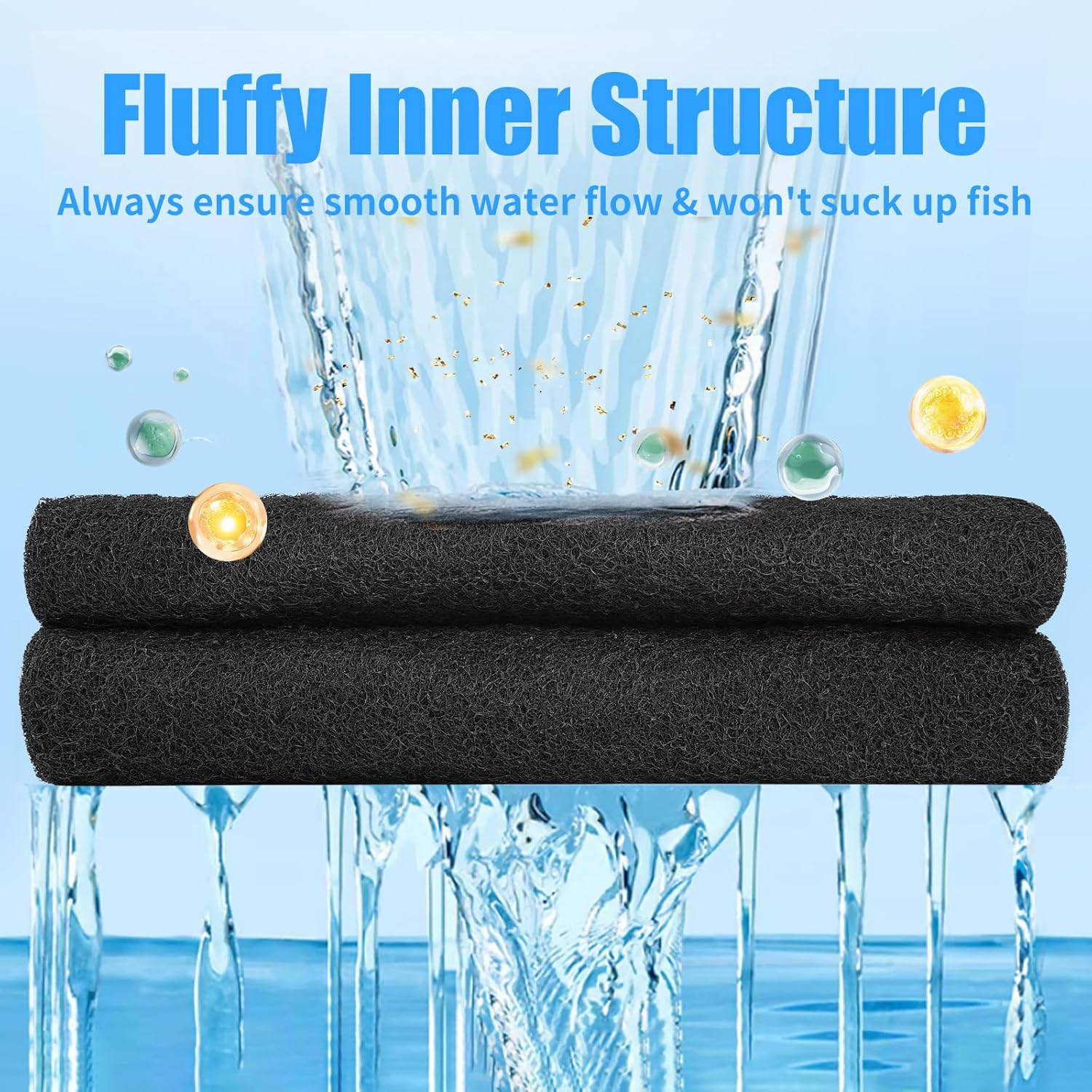 Aquarium Activated Carbon Filter Media Pad for Fish Tank Pond Canister Filter (10.5
