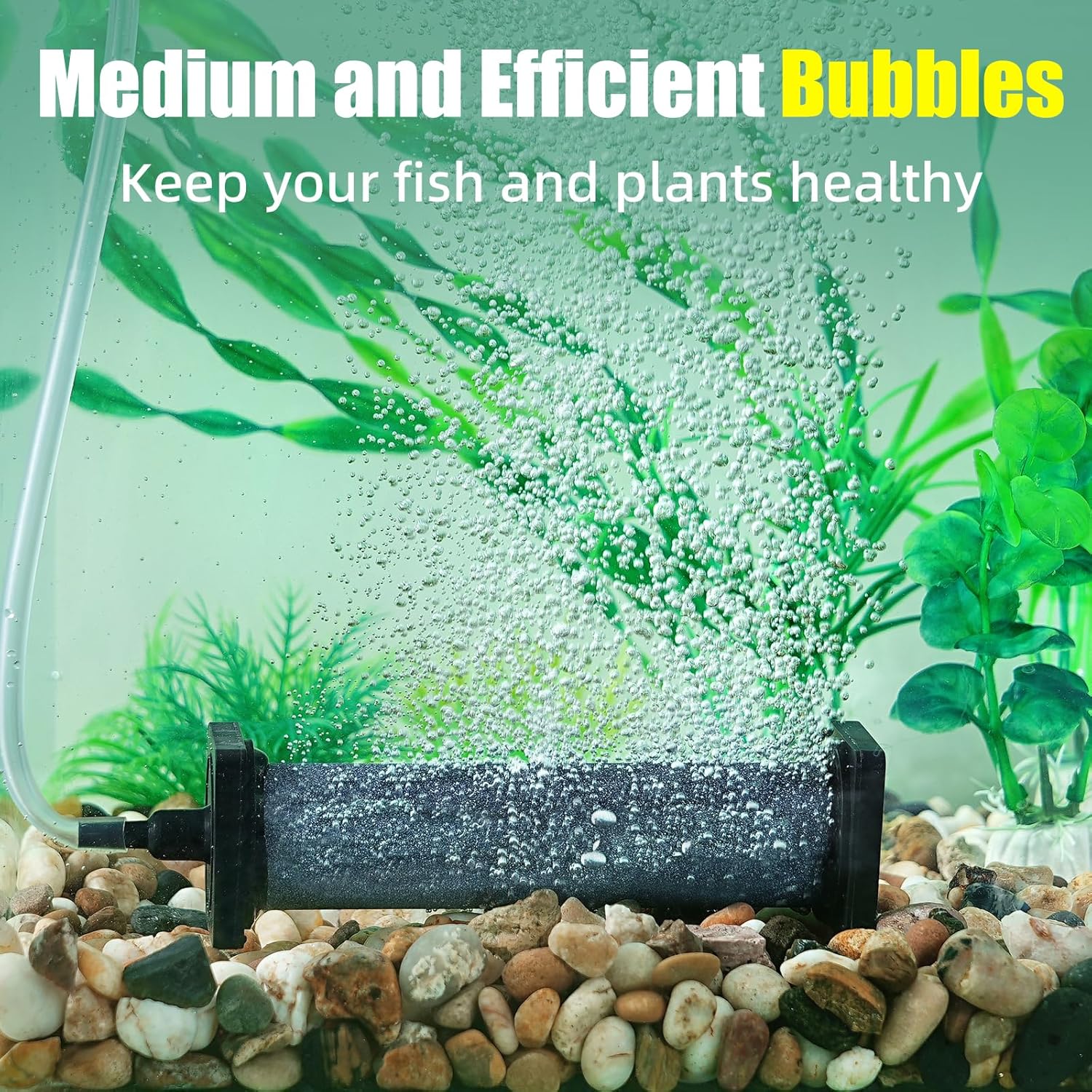 Aquarium 5 inch Air Stone Cylindrical 2 Pack, Large Airstone, Aerator Bubble Differ, Air Pump Accessories for Aquariums, Hydroponic, Ponds and Fish Tanks - Image 2