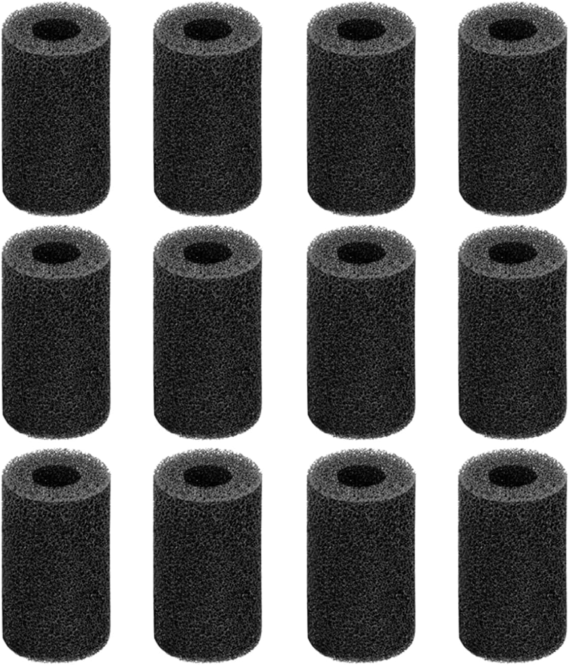 12-Pack Pre-Filter Sponge for Aquarium Shrimp Fry Fish Tank Filter 0.8 Inch Intake, Replacement Foam Cover - Image 1