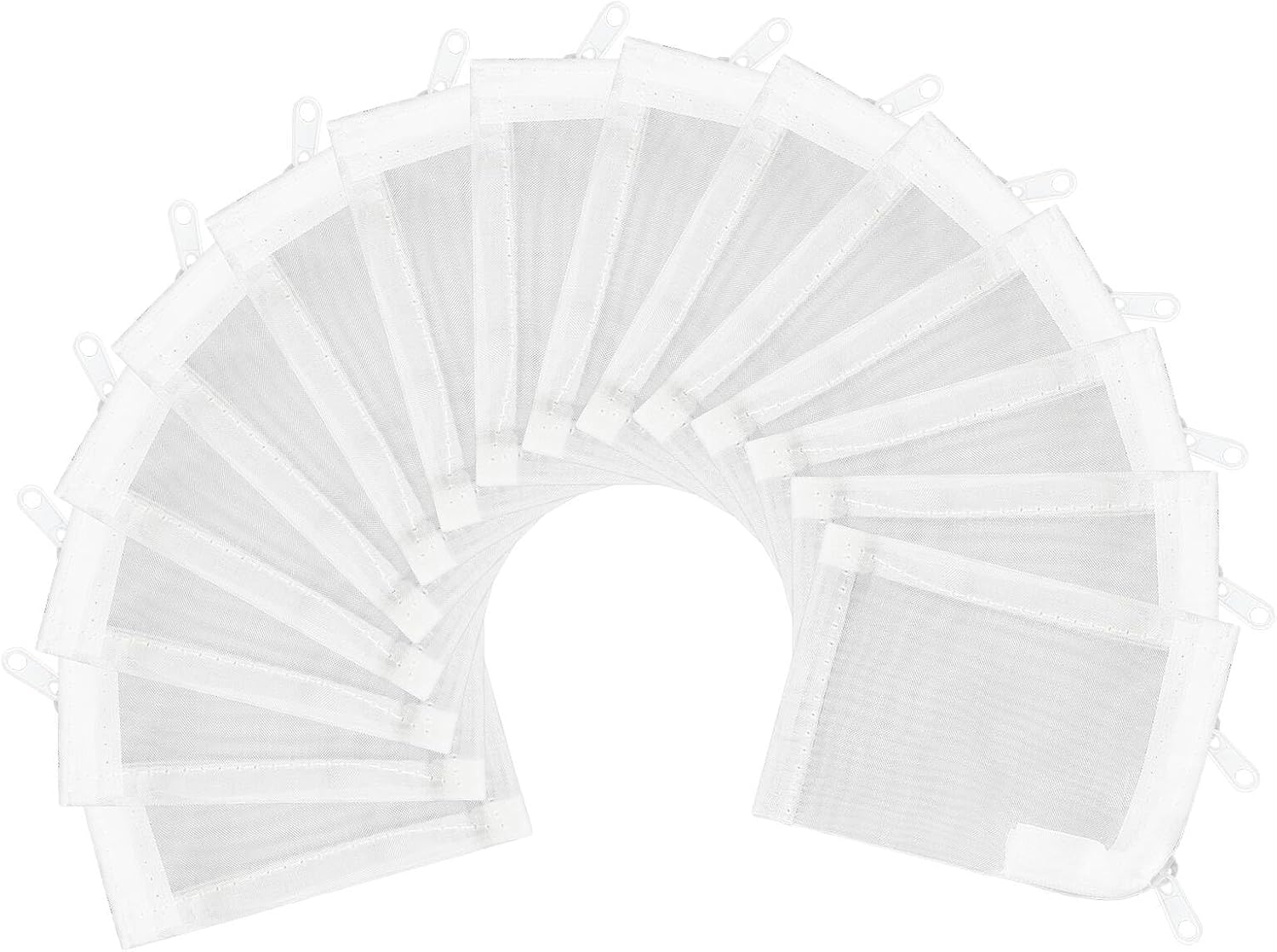Aquarium Filter Media Bags 15pcs Fish Tank Extra Fine 100 Micron Mesh Bags with Plastic Zipper for Activated Carbon (3