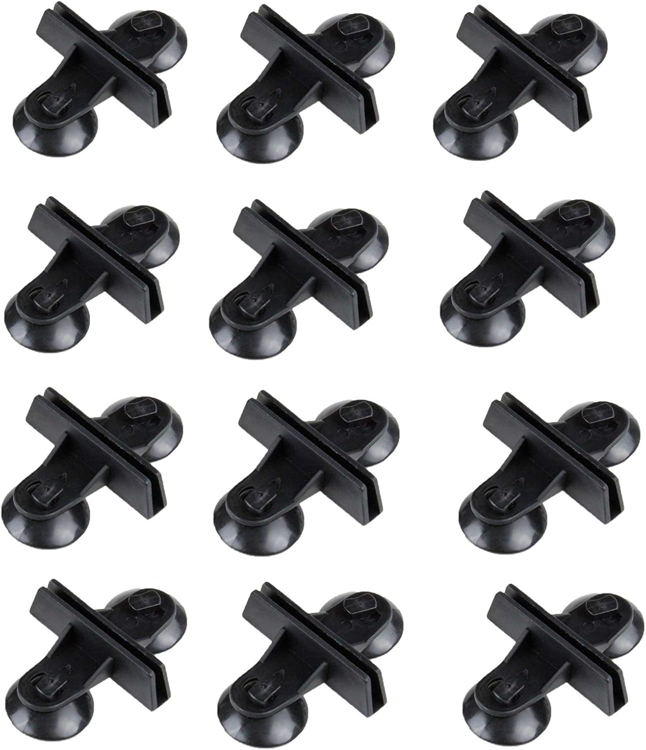 12 Pack Aquarium Divider, Suction Cup Divider Black, Plastic Sheet Isolation Holder for Fish Tank - Image 1