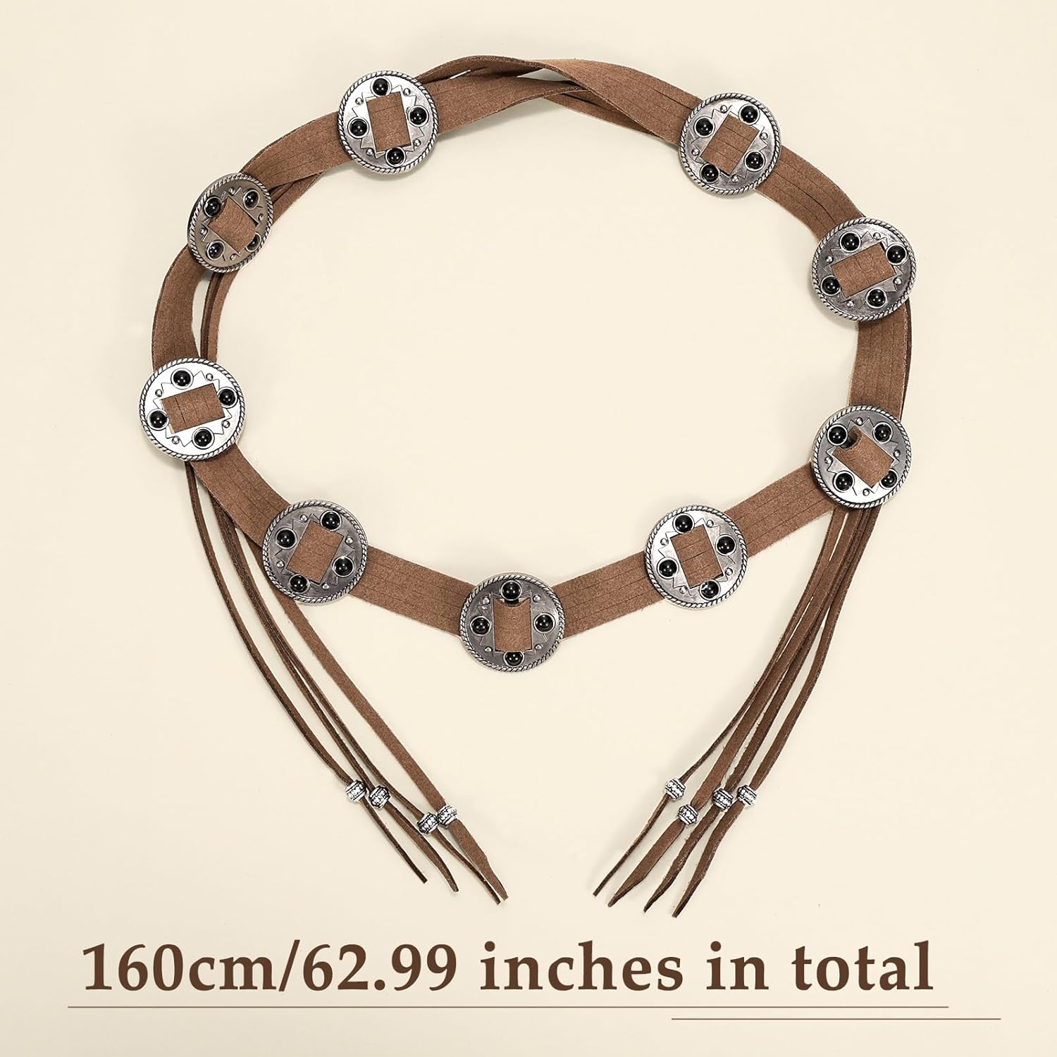 Western Style Belts Women's Tassel Rope Braid Waist Belt Woven Belt for Dress Vest Jeans - Image 3
