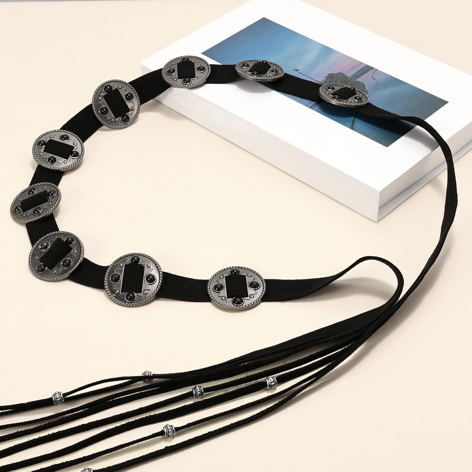 Western Style Belts Women's Tassel Rope Braid Waist Belt Woven Belt for Dress Vest Jeans - Image 6