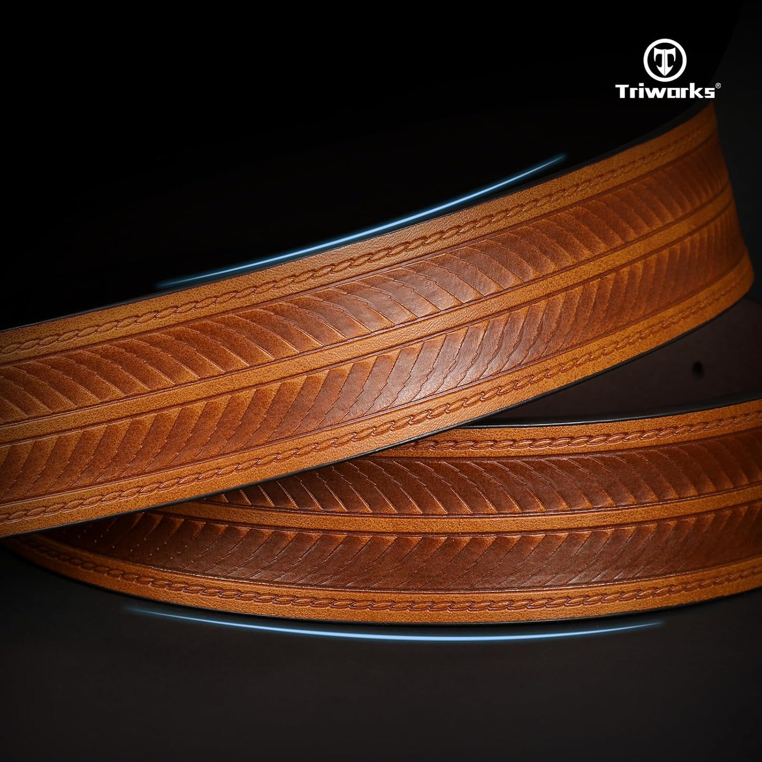 Western Belts for Men without Buckle Cowboy Cowgirl Leather Belts Strap for Jeans - Image 6