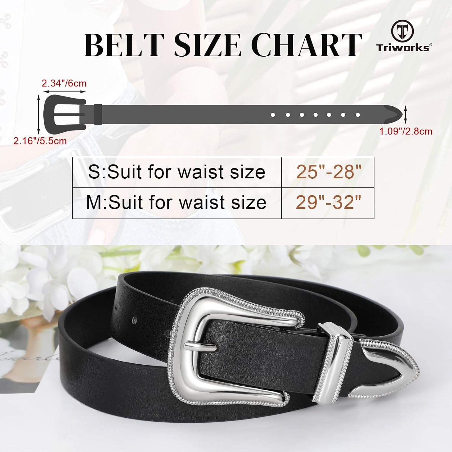 Women Leather Belt Fashion Leather Waist Belt for Pants Jean Ladies Western Leather Belt - Image 7