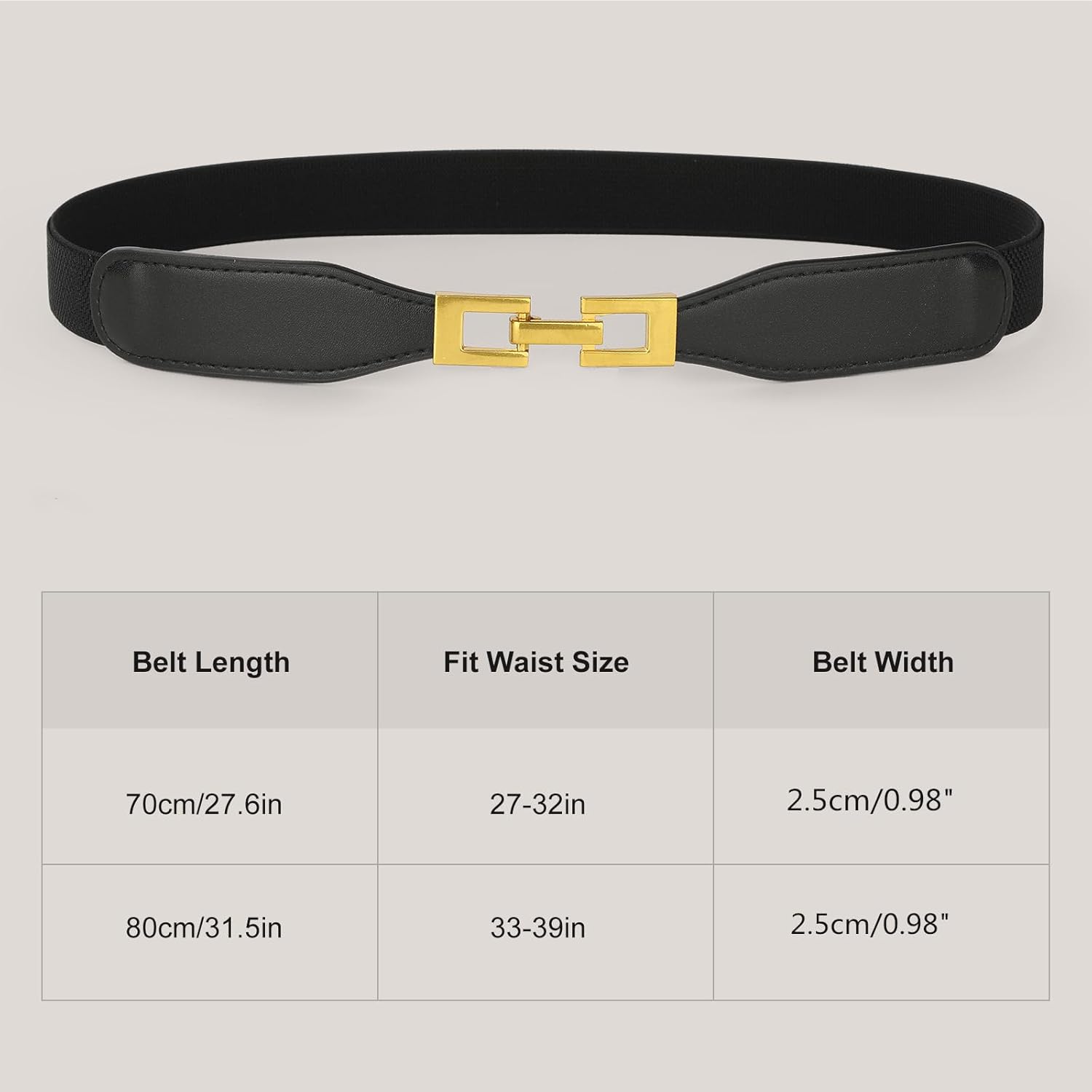 3 Pack Women Skinny Elastic Belts for Dress Waist Belt for Pants Stretch Thin Belt - Image 6