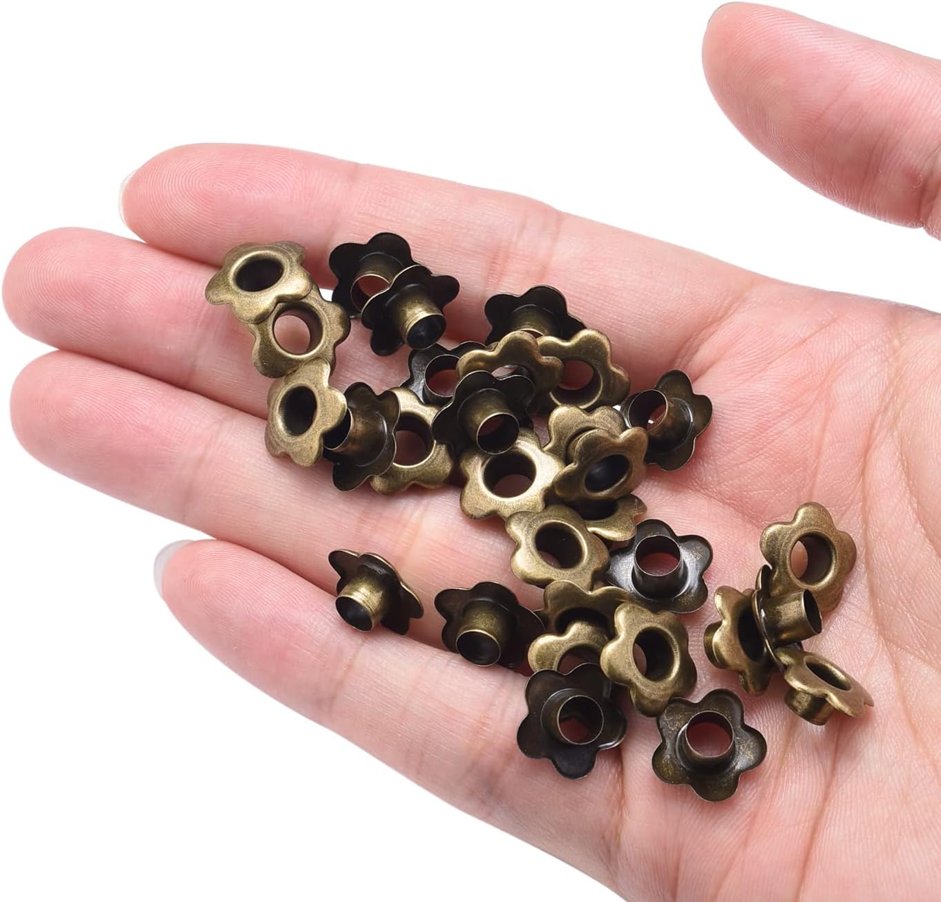 CooBigo Flower Eyelet Grommets, 5mm Metal Eyelets for Fabric Clothing, Shoe Eyelets, Belt, Bags, Bookmarks - Image 6