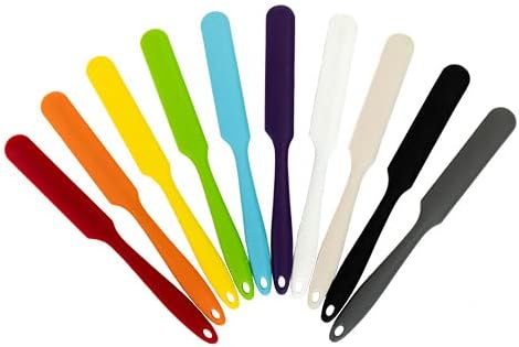 Small Silicone Spatula - 9.5 Inch Non Stick Spatula - Heat Resistant Jar Scraper - BPA Free & Dishwasher Safe - Gray - Image 4