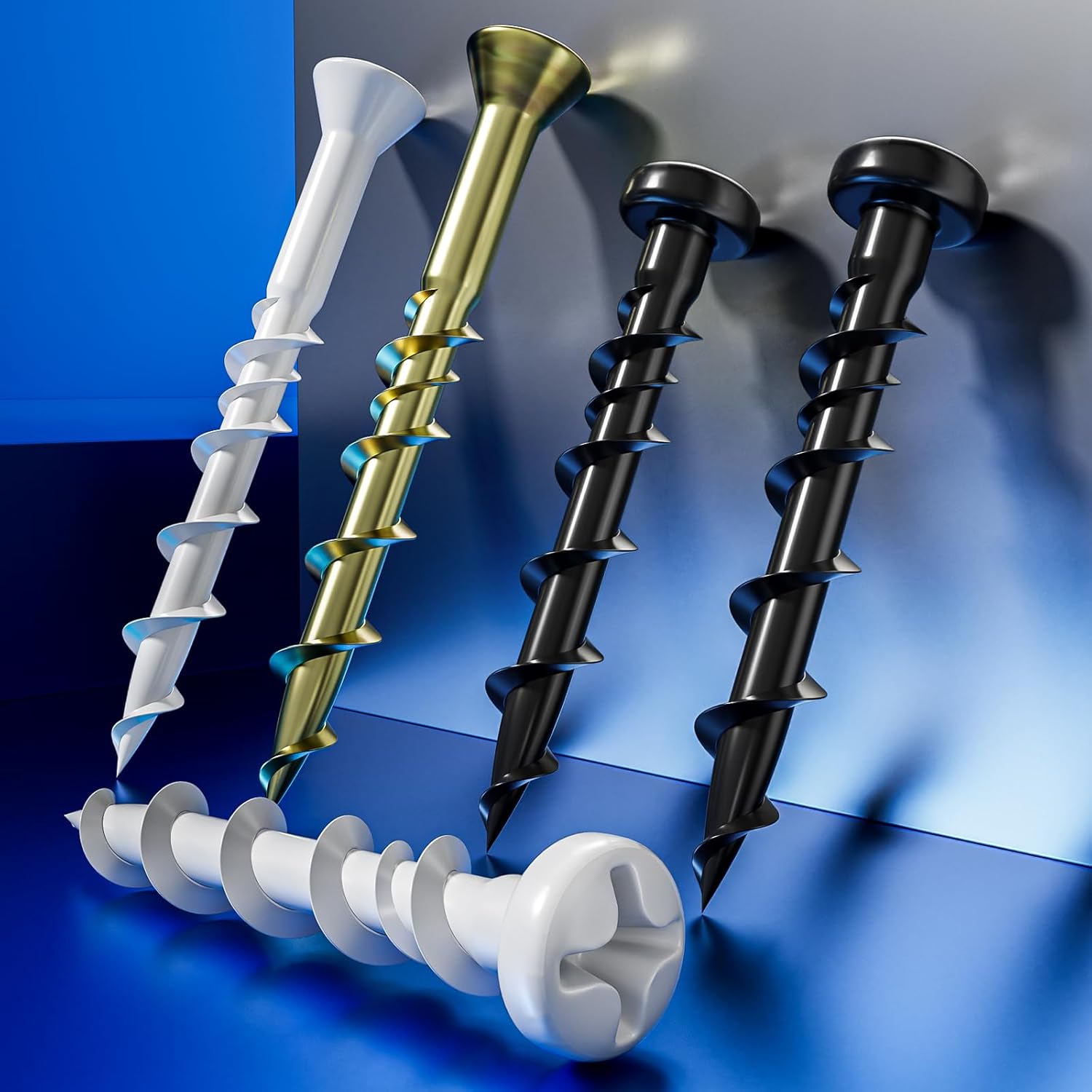 (100 pcs) Pan Head Drywall Anchors 1-1/4