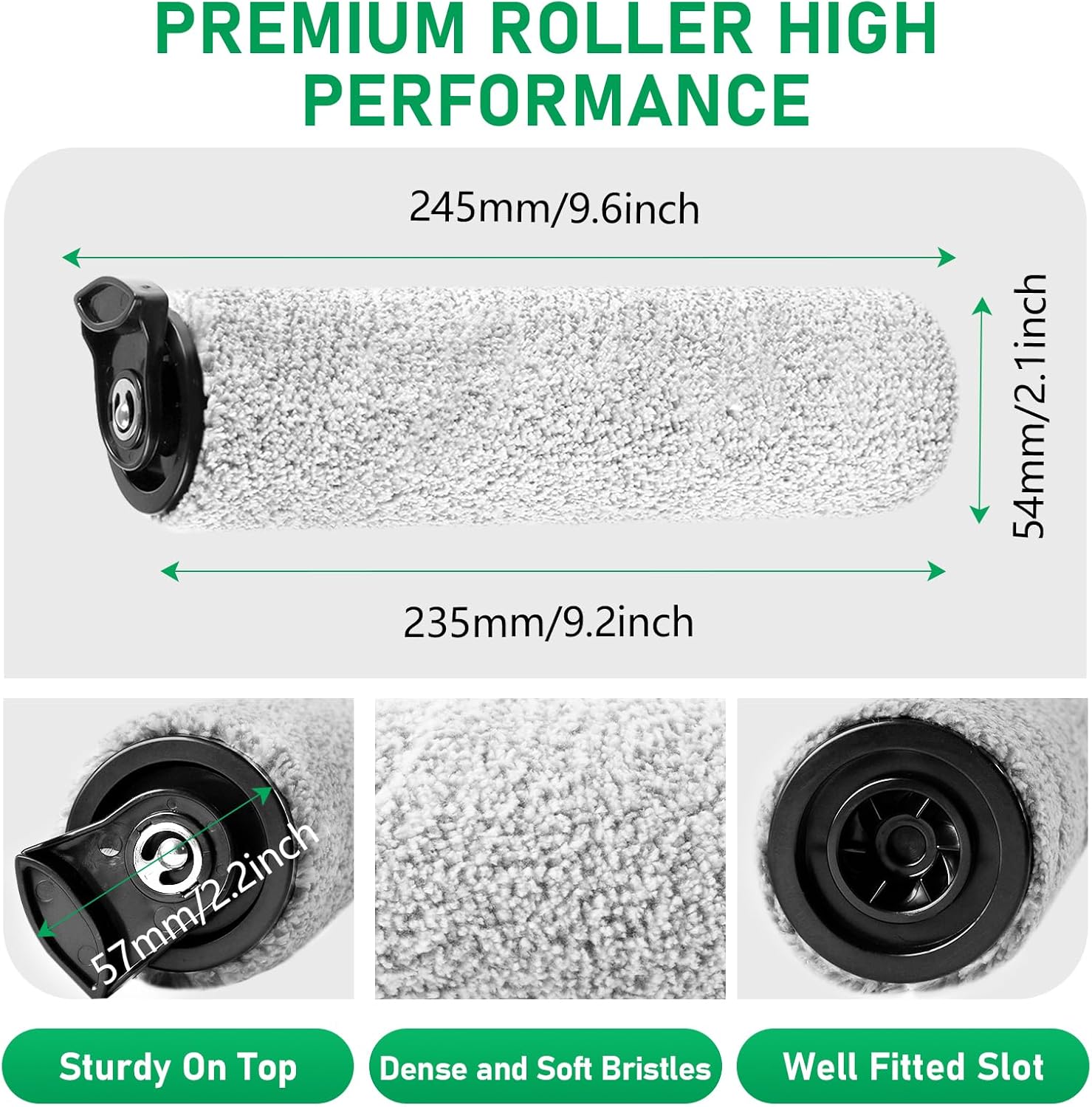 Roller Brh Replacement Kit Compatible with Tineco iFloor 2, iFloor 3,Floor One S3 Cordless Wet Dry Vacuum Cleaner,2 Pack Brh Roll Replacement Accessories - Image 4