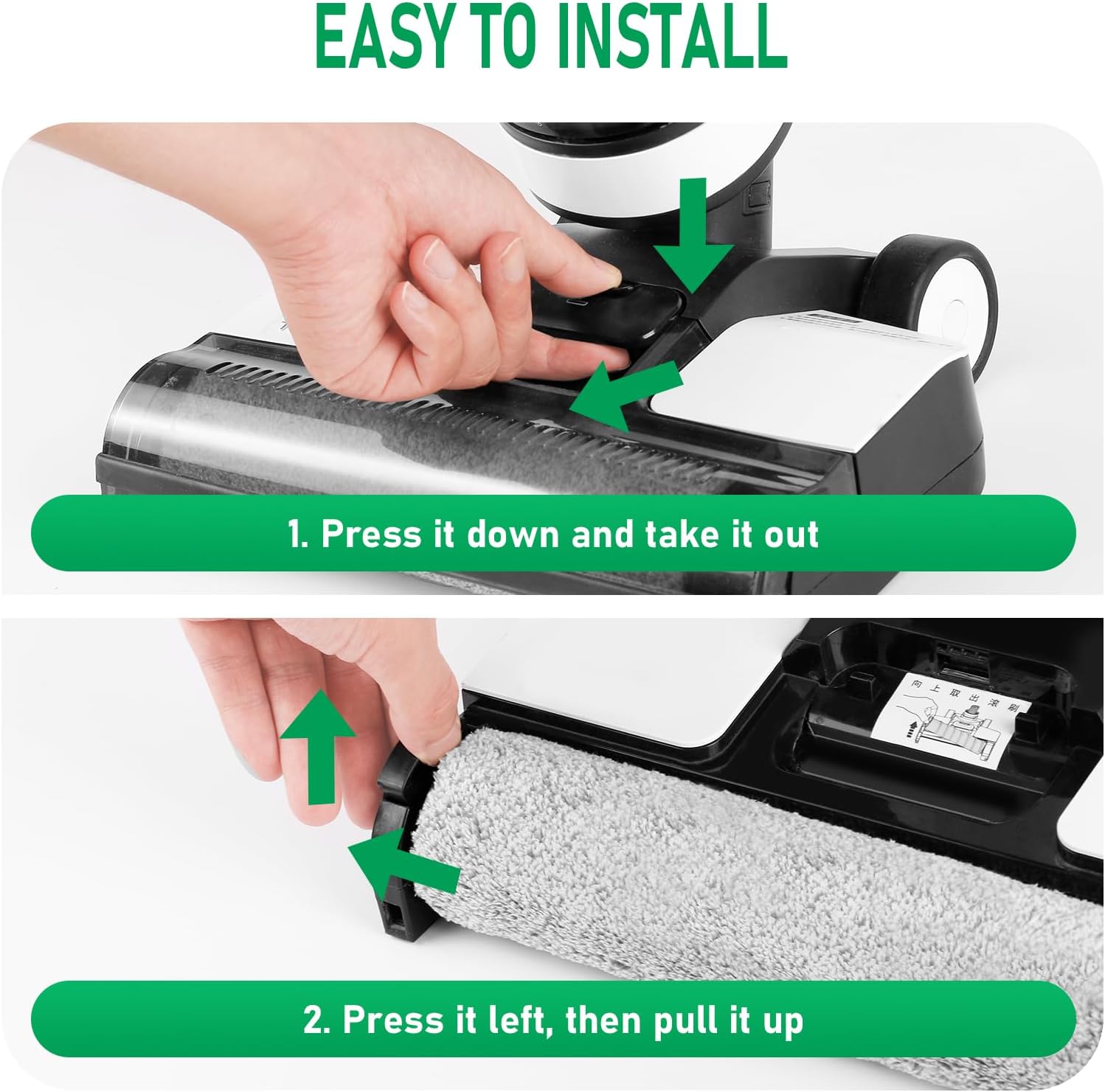 Roller Brh Replacement Kit Compatible with Tineco iFloor 2, iFloor 3,Floor One S3 Cordless Wet Dry Vacuum Cleaner,2 Pack Brh Roll Replacement Accessories - Image 6
