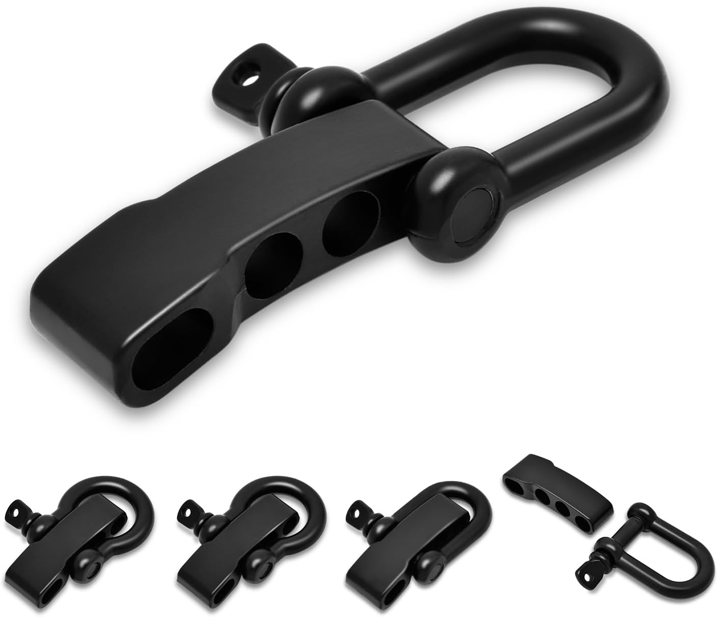 CooBigo Paracord Bracelet Shackle Buckle, Metal Survival Bracelet Bow Anchor + D Ring Shackle Clasp Adjustable Screw Pin M5 - Image 1