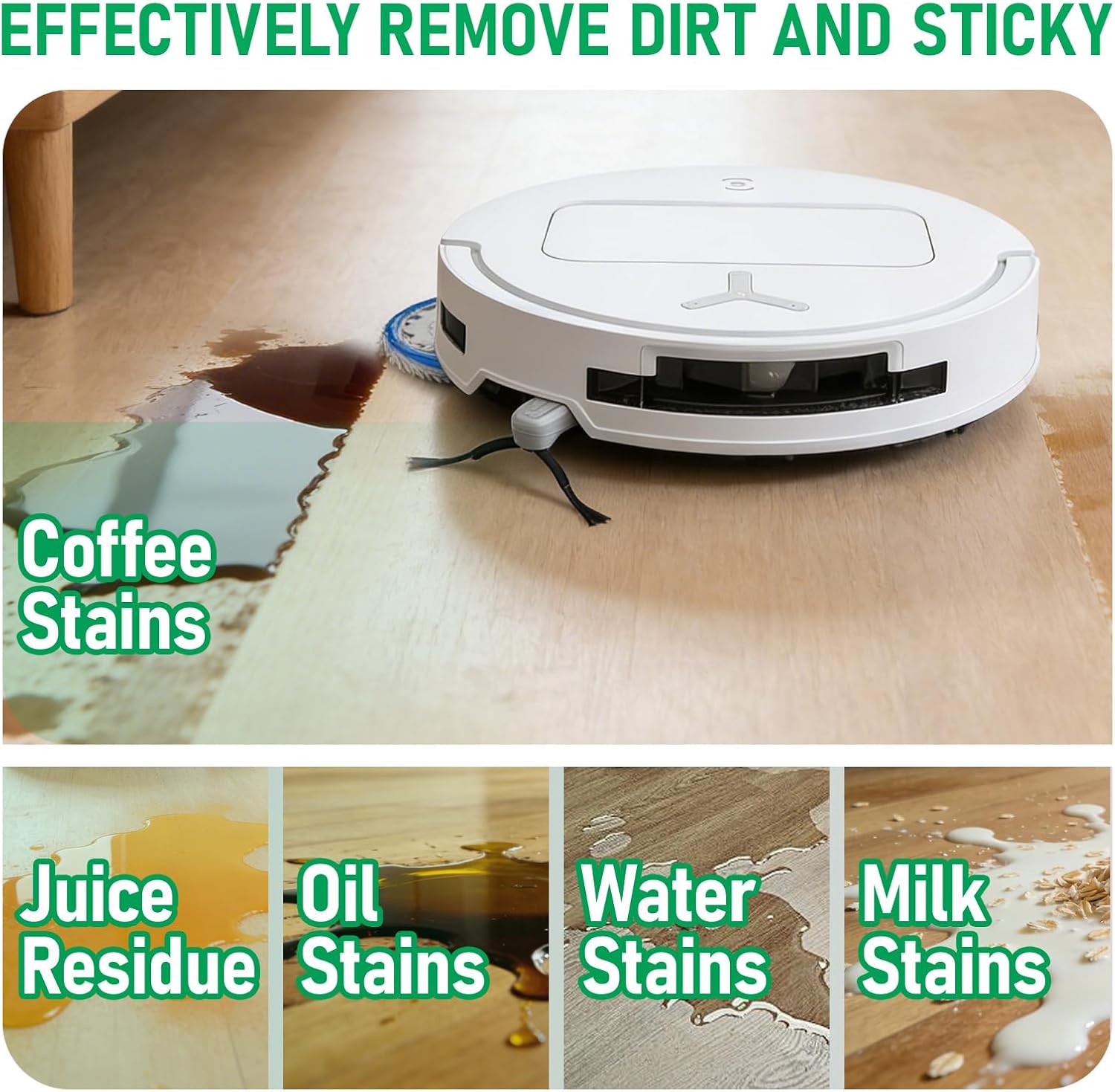 12 Pack Mop Pads Replacement for ECOVACS DEEBOT X5 PRO Omni Robot Vacuum Cleaner, X5 Pro Omni Mop Pads Washable Microfiber Pads - Image 5