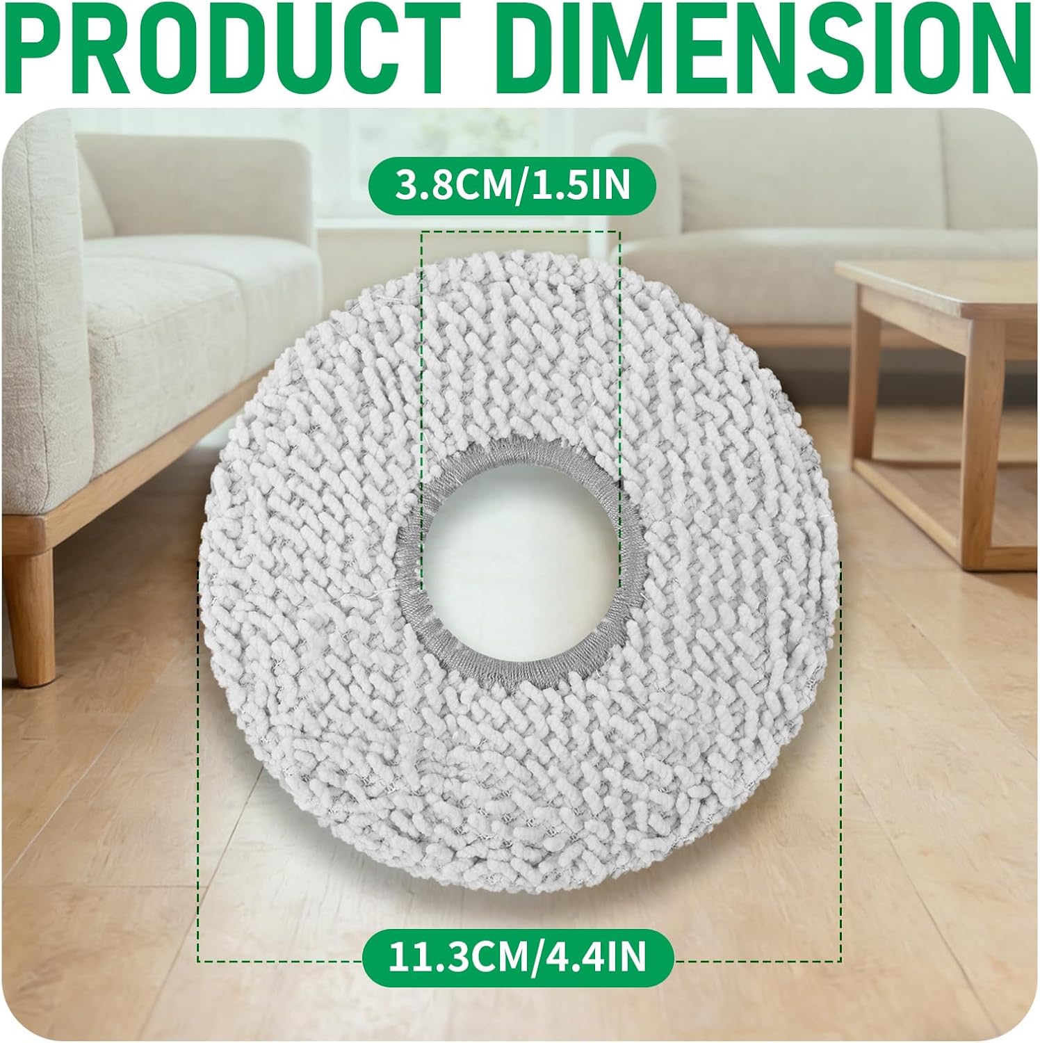 12 Pack Mop Pads Replacement for ECOVACS DEEBOT X5 PRO Omni Robot Vacuum Cleaner, X5 Pro Omni Mop Pads Washable Microfiber Pads - Image 7