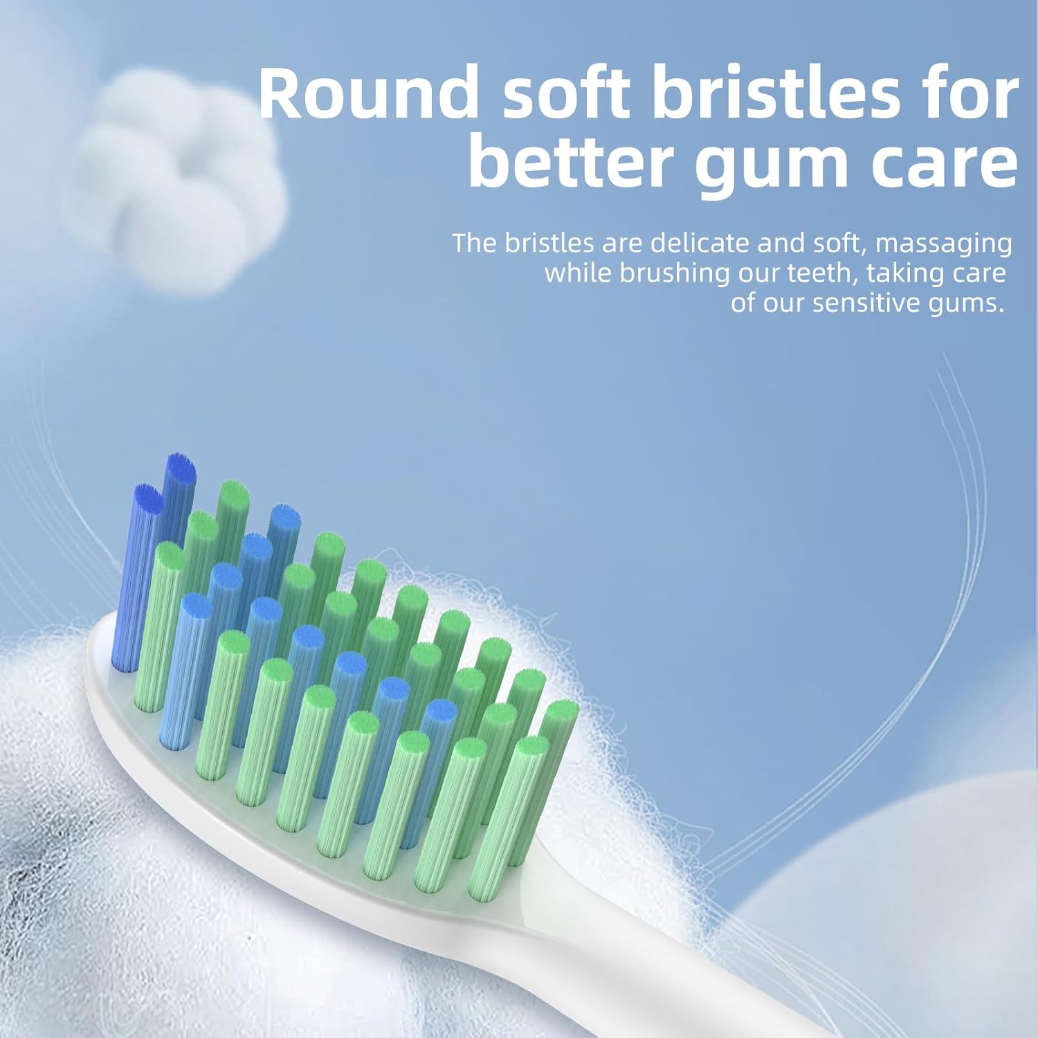 10 Pack Toothbrh Replacement Heads Compatible with 7am2m AM101/AM105 Sonic Electric Toothbrh, 10 Count (Soft-White) - Image 5