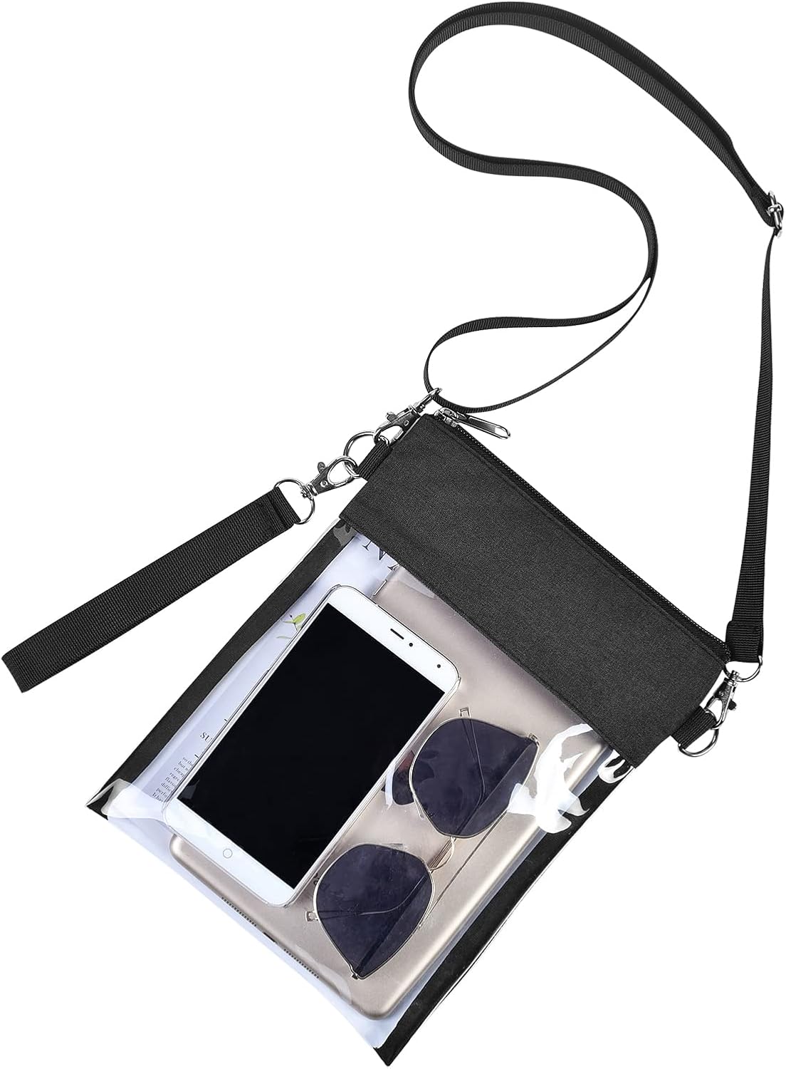 Clear Stadium Approved Crossbody Bag Transparent Tote Purse for Work Concert Sports - Image 1