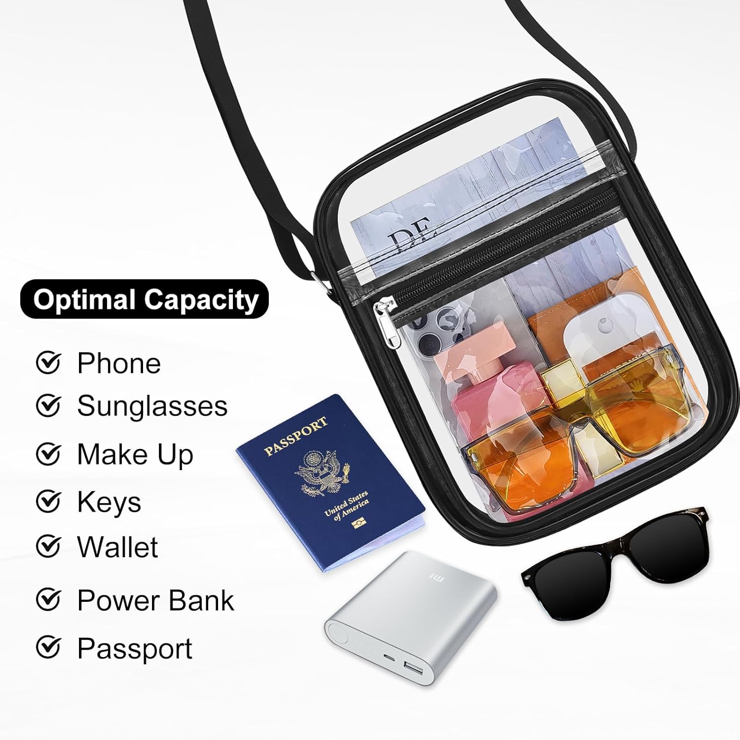 Clear Bag for Stadium Events Clear Messenger Bag for Men and Women - Image 4