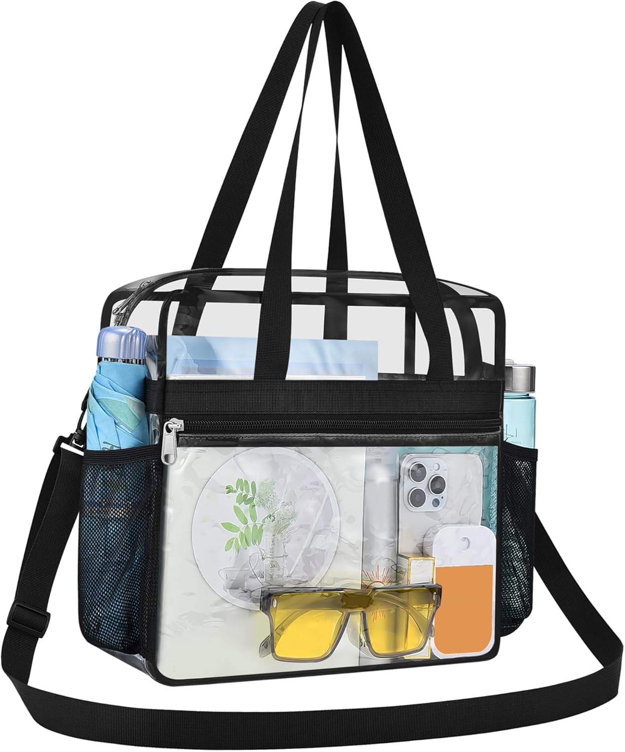 Clear Bag for Stadium Events,Transparent Bag for Work Sports Games Concerts Travel Gym - Image 1