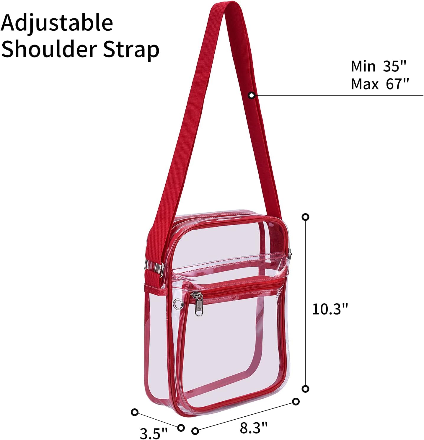 Clear Purse for Stadium Events Clear Messenger Bag for Men and Women - Image 8